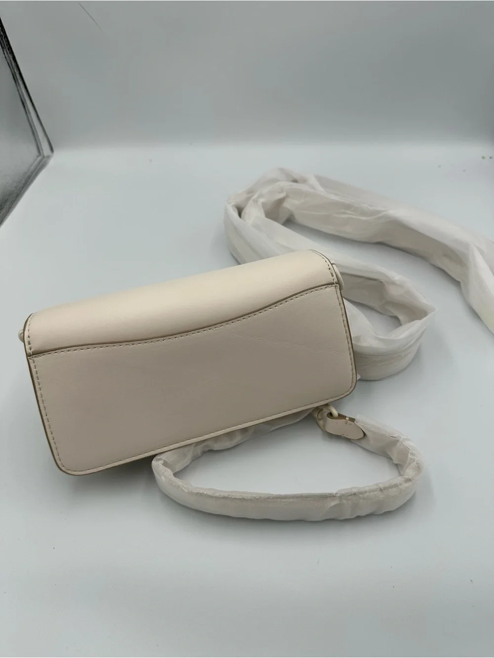 Limited Coach Tabby 20 Shoulder Bag Chalk White Leather Tonal C Hardware CAM8